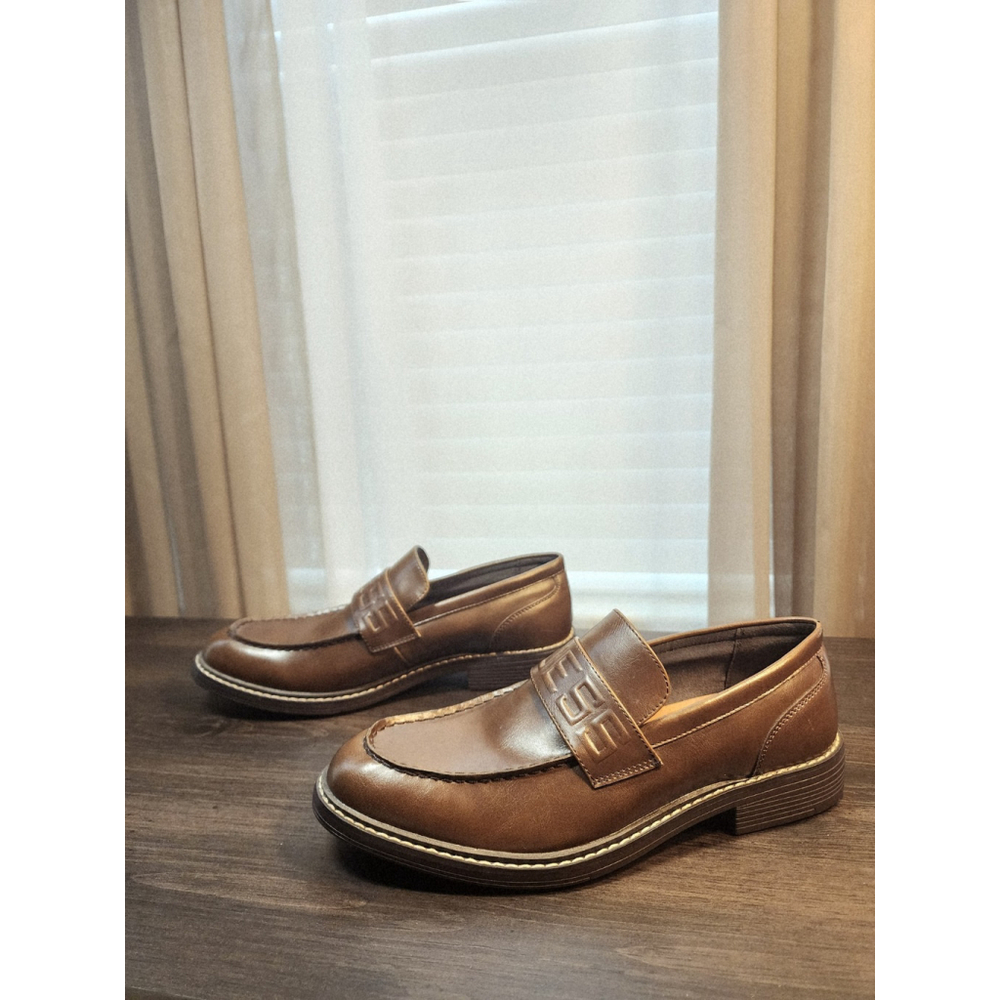 Guess MEN Tranton Moc Toe Slip On Penny Loafers Moccasins Shoes 8 M Brown - Picture 3 of 11